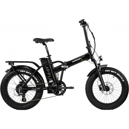 92_Appia-500x500 Lombardo Appia E-Bike 20" Black Ossidiana White Matt - Image 1